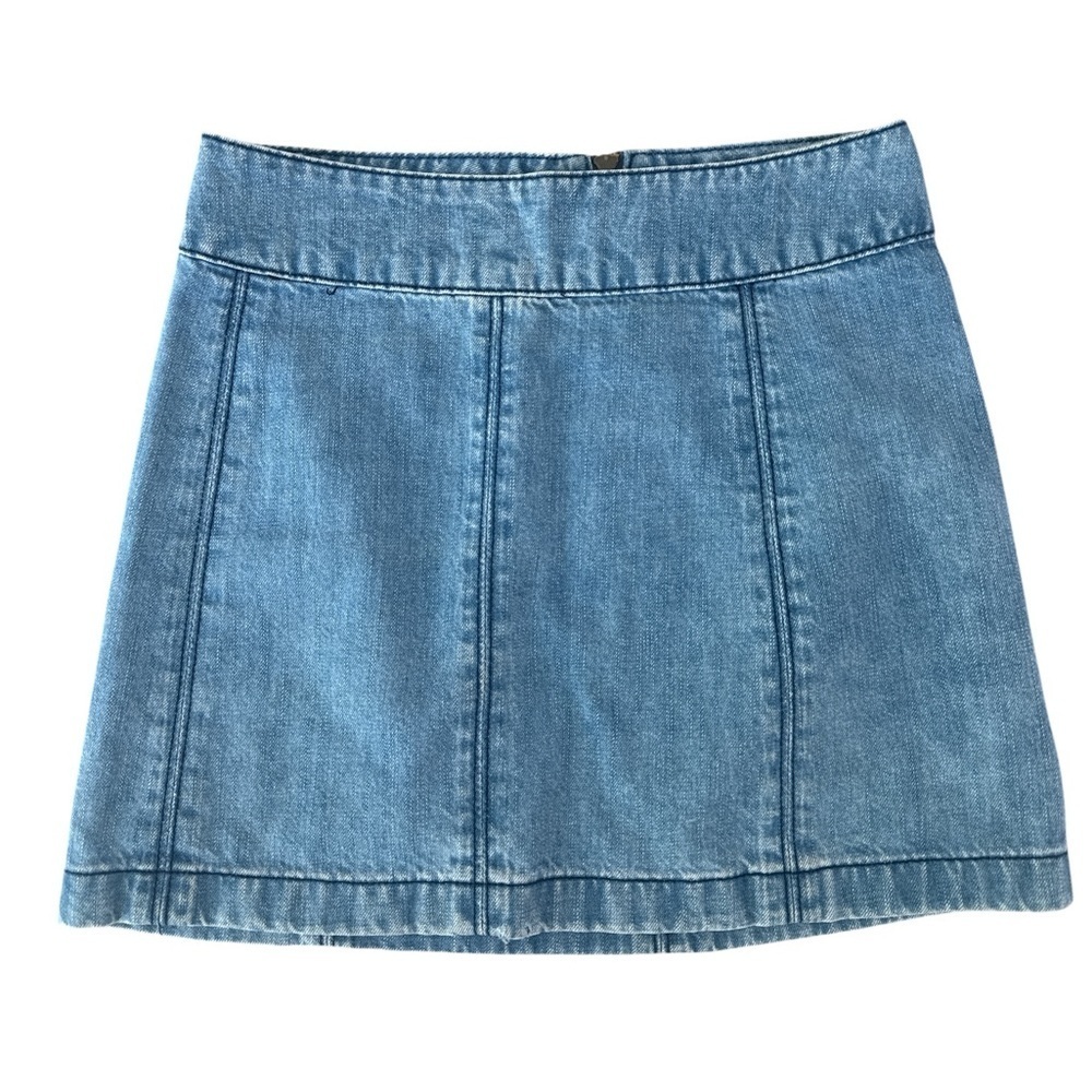 Free People Light Blue Denim Skirt Size 2